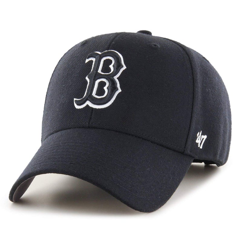 47 '47 Brand Boston Red Sox MVP Dad Hat Cap MLB Black/White - Image 1